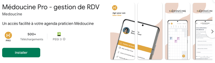 Téléchargez l'application Médoucine Pro sur Android