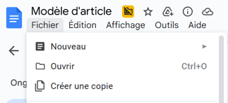 Créer une copie